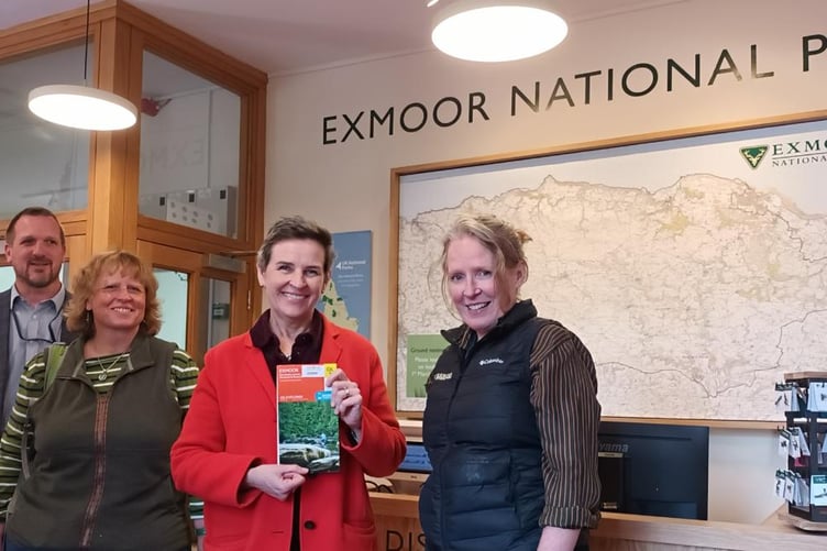 Minister Mary Creagh with Exmoor National Park Authority chief exectuive Sarah Bryan.