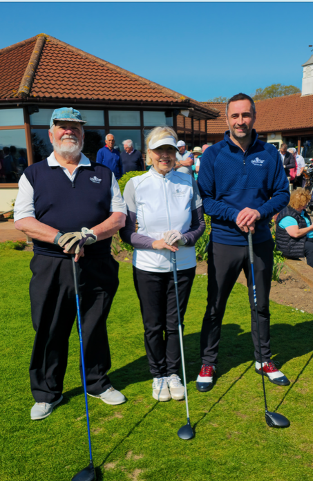 Left to right: Nick Mitchell seniors vice captain, Richard Goodman club captain and Daphne Priddy ladies captain.