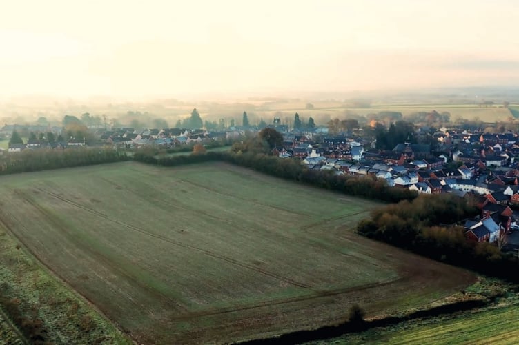 Planned site of 80 homes and takeaway on Dene Road in Cotford St. Luke