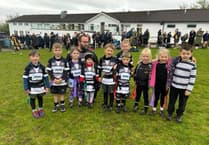 Minehead Barbarians' youngsters play sunshine rugby