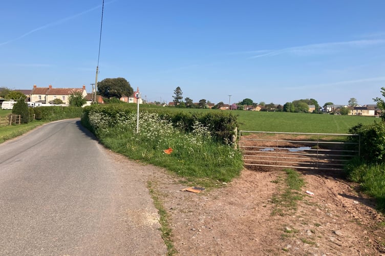 Planned site of 210 homes on Newton Road in North Petherton.