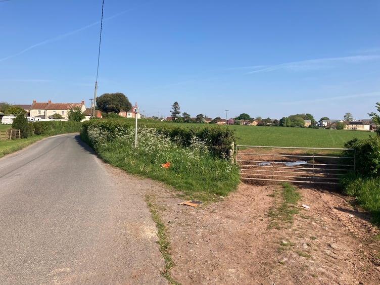 Planned site of 210 homes on Newton Road in North Petherton.