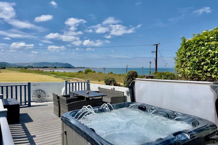 Hot tub and terrace
