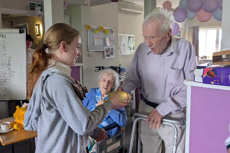 Danesfield School recently visited residents at Croft House Care Home, Williton