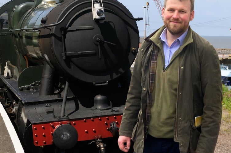 James Wright, Chairman Of The South West Conservative Rural Forum, At Watchet Railway Station On The West Somerset Railway