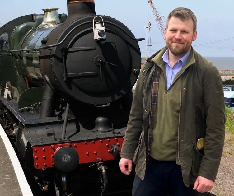 James Wright, Chairman Of The South West Conservative Rural Forum, At Watchet Railway Station On The West Somerset Railway