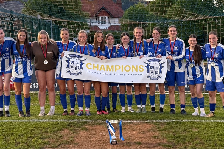 Minehead - champions of Somerset U16 Girls League