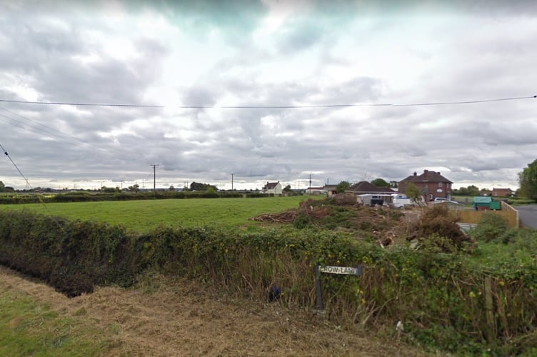 Proposed site for 750 homes, primary school and community facility on Bower Lane in Bridgwater.