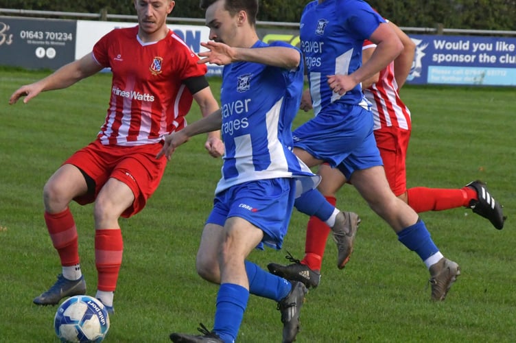 Toby Waghorn - close to scoring early on for Minehead