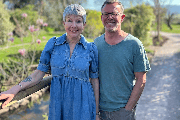 David Jenkins and LInzy Ottley, who have taken over the ‘quintessentially English’ Kitnors tearooms on Exmoor.