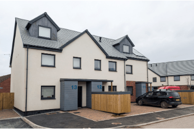 Some of the new Rainbow Way homes in Minehead. PHOTO: Michelmores.