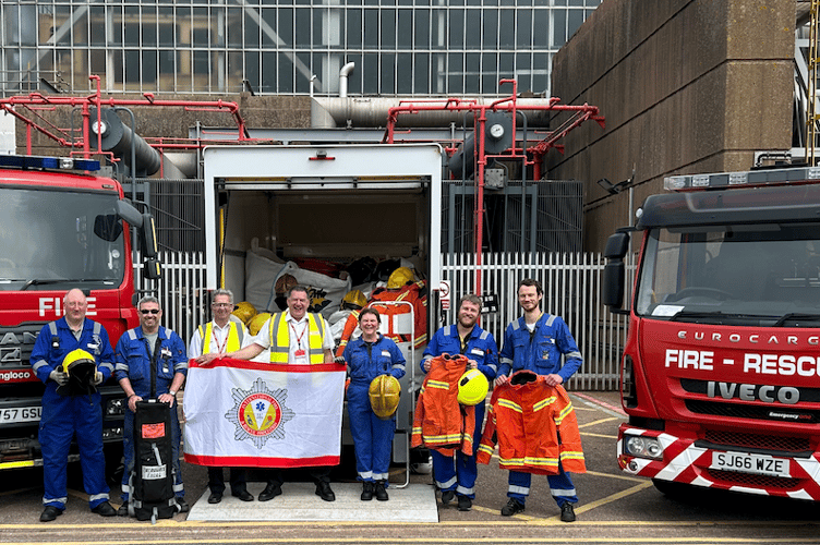 Hinkley Point B fire crews have sent no longer needed firefighting equipment to be used in saving lives around the world. PHOTO: EDF.