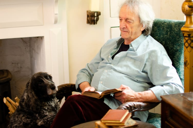 The late Nick Cotton pictured at home with his dog Ollie. PHOTO: AJ Photography.