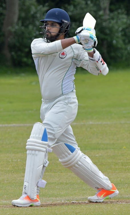 Vishnu Kombath - top scored for Minehead 3rd XI with 73