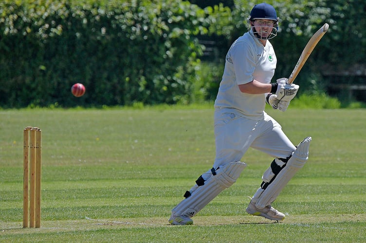Wilfred Ambleton in action for Ashbrittle against Morebath last Saturday