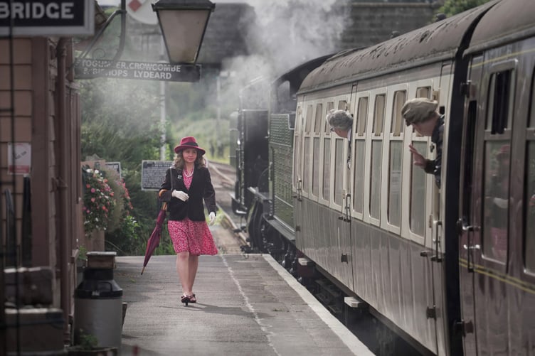 A train leaves Williton Station during last year's West Somerset Railway 1940s weekend. PHOTO: Tim Wetherell.