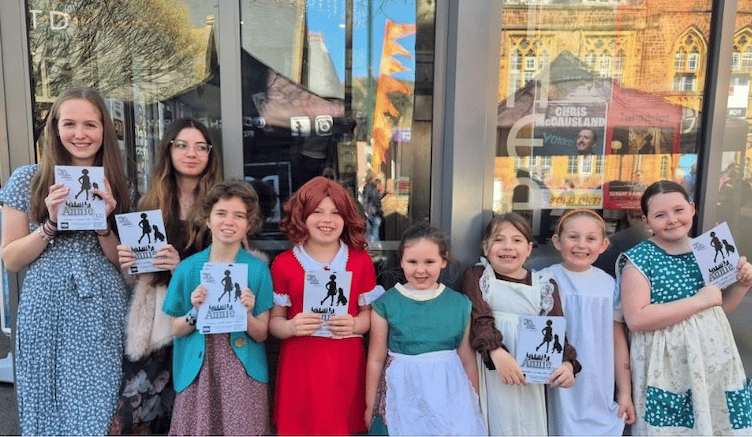 Some of the Oasis Youth Theatre youngsters who will be performing Annie Jr in the Regal Theatre, Minehead.