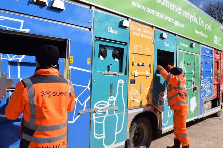 A Somerset recycling crew at work. PHOTO: Somerset Council.