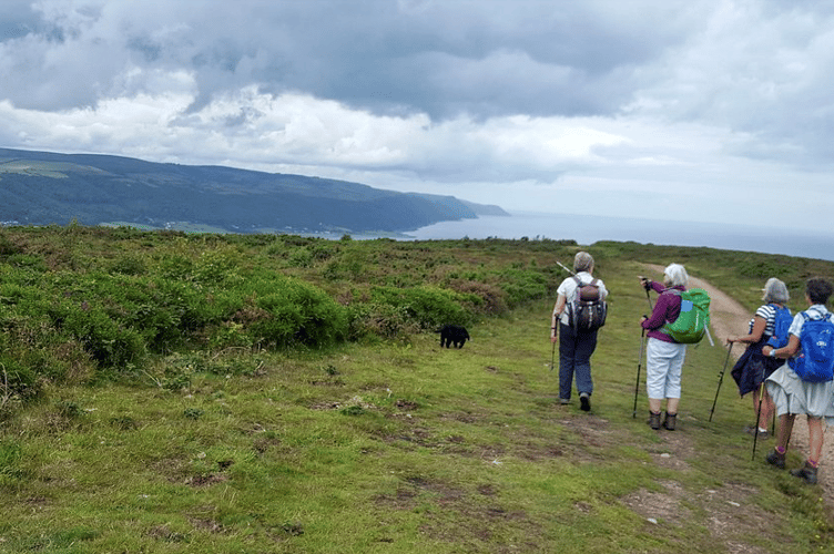 A walking group staying in Dunster's Yarn Market Hotel explore Exmoor.