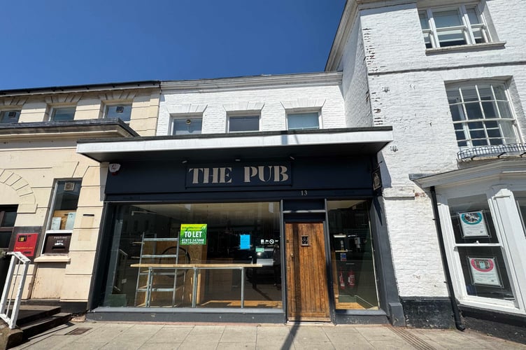 The now-empty The Pub, in Wellington, with offices above is being put up for sale by auction.