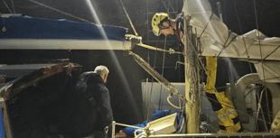Dangerously drifting yacht rescued by lifeboat