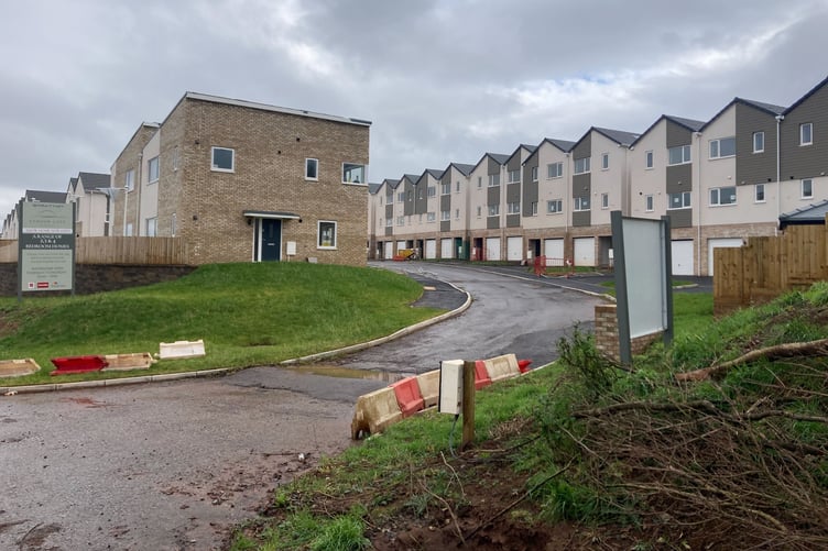 The entrance to Stratton Land's Exmoor Gate development on the A39 Hopcott Road, Minehead. PHOTO: Daniel Mumby.