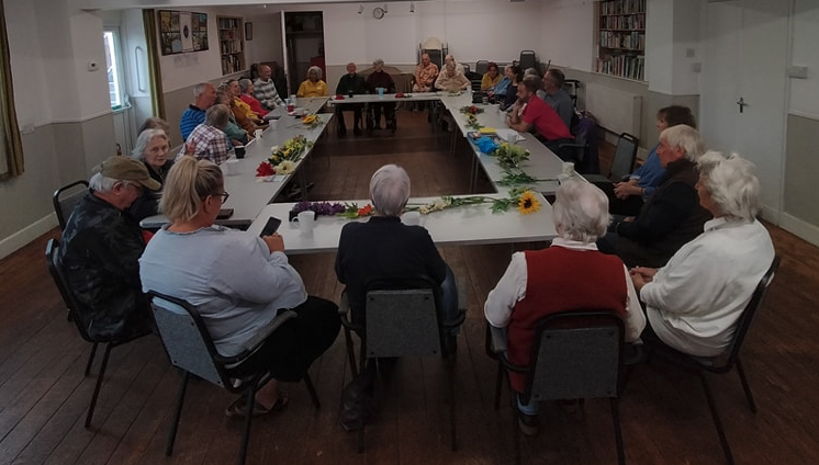 A Wivey Cares session in Wiveliscombe Community Centre.