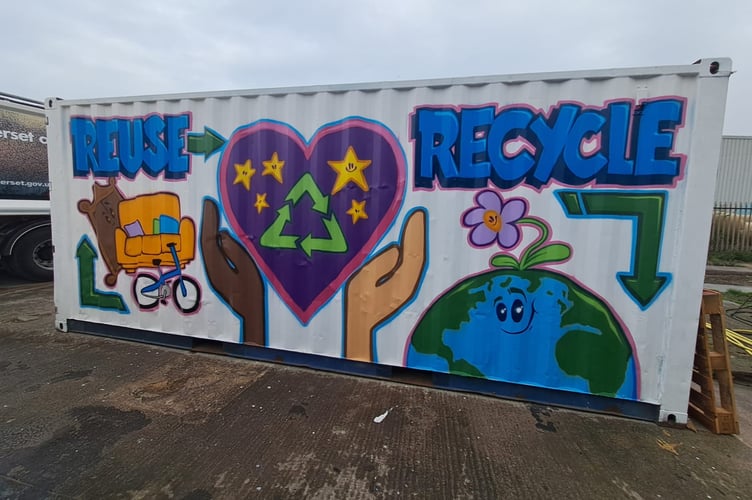 The final product - a SUEZ storage container at their Bridgwater depot