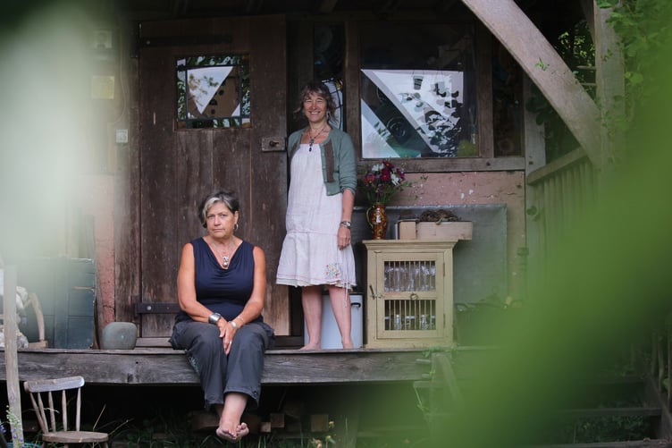 Jackie Morris and Tamsin Abbott, whose book 'Wild Tales' will be launched with a stained glass exhibition on Exmoor during the Summer Solstice. PHOTO: Seven Fables.