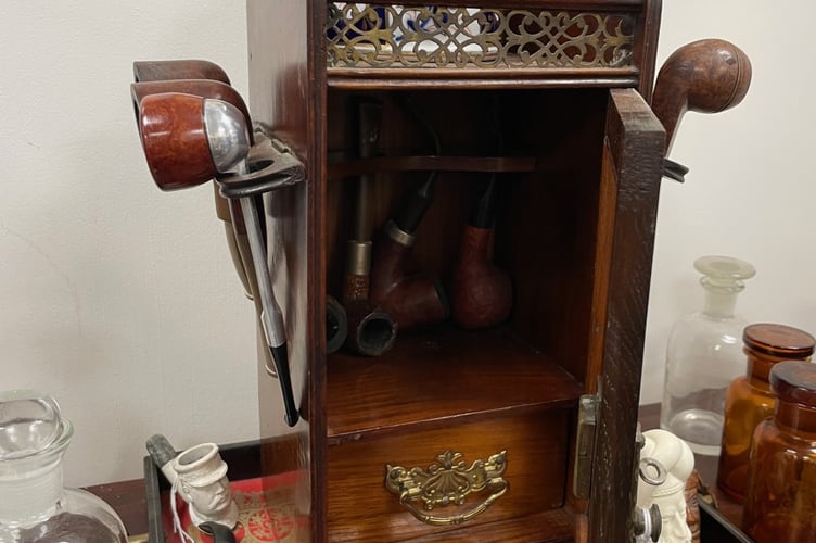 This pipe holder will be among items in an artisan sale being held in Wootton Courtenay Village Hall on Saturday.