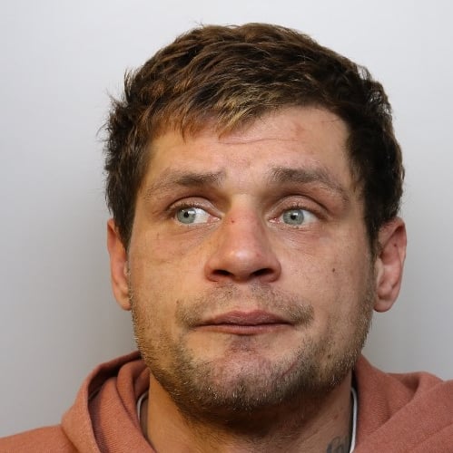 Konrad Hicner admitted four counts of burglary and was sentenced at Taunton Crown Court on May 23