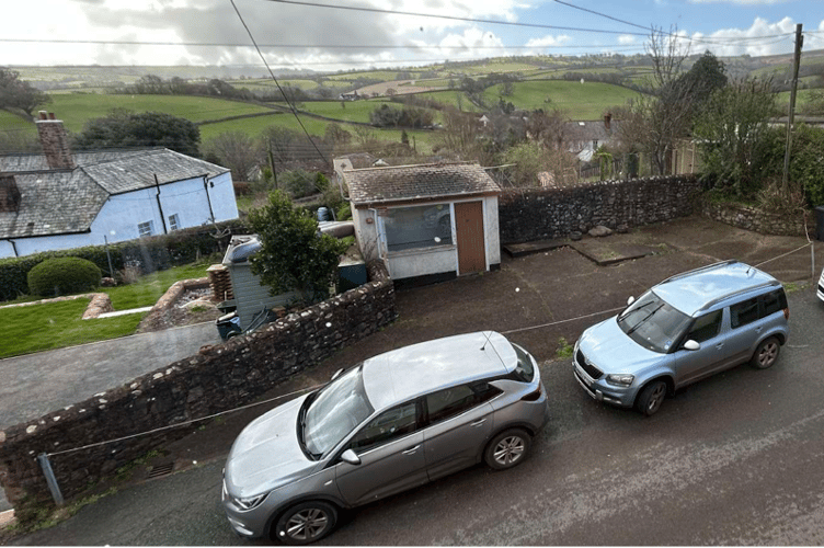 An aerial view of the Grove Bank former petrol station site in Wootton Courtenay. PHOTO: Louise Crossman Architects.