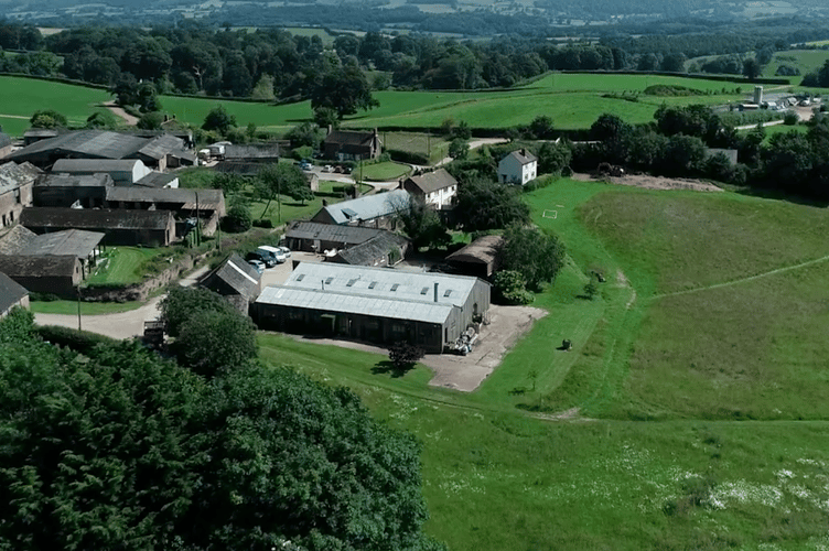 An aerial view of Willett Farm Workshop, near Stogumber. PHOTO: Williams and Cleal .
