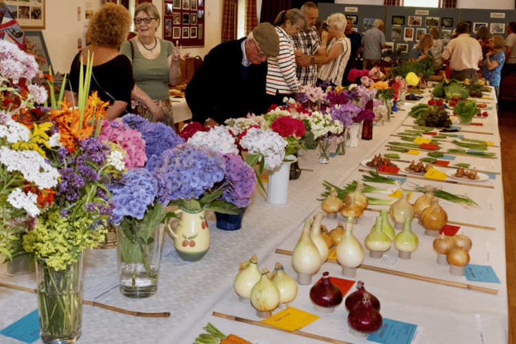 A view of the 2024 Wootton Courtenay Flower Show. PHOTO: Peter Clapham.
