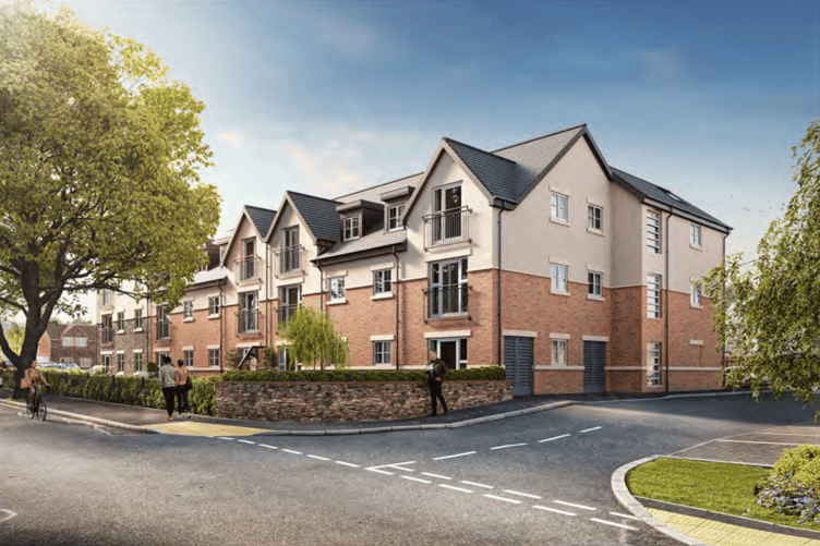 How the re-worked McCarthy Stone retirement flats would look from Summerland Avenue.