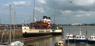 Crowds pack harbour for paddle steamer visit