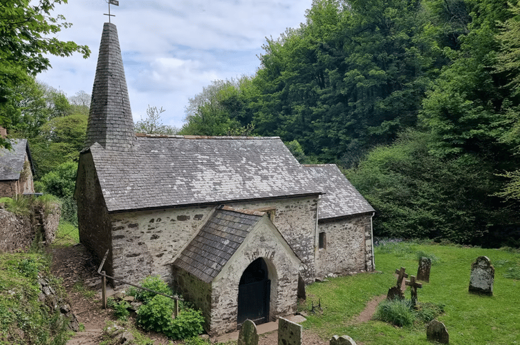 St Beuno’s Church, Culbone, is one of nine on the Porlock Pilgrim's Trail. PHOTO: Sebastian Gibbs.