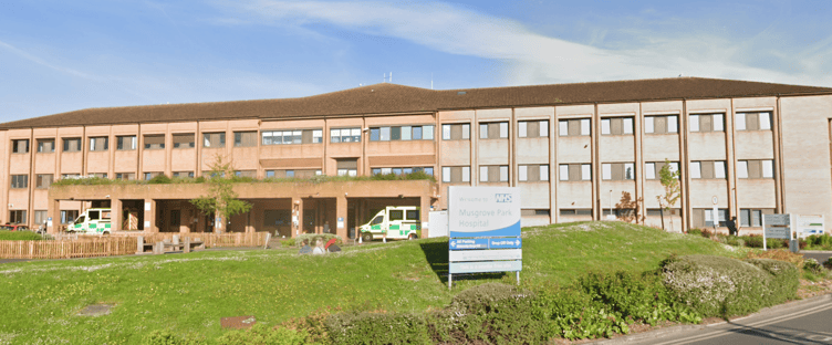Musgrove Park Hospital, Taunton, has received a £6.2 million share of a Government NHS grant. PHOTO: Google Maps.