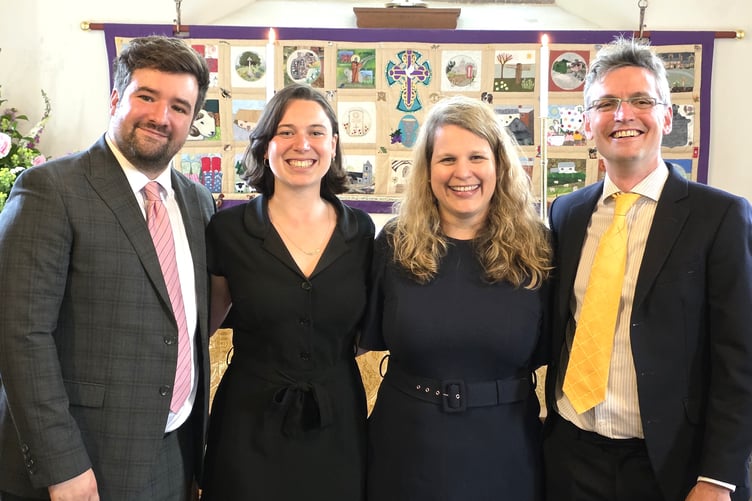 The quartet Thomas Elwin, Tenor; Olivia Hugh-Jones, Soprano; Nicola Semple, Alto; and Richard Smith, Bass, at the St Petrock’s Patronal Feast. (Picture: Richard Jeffrey)