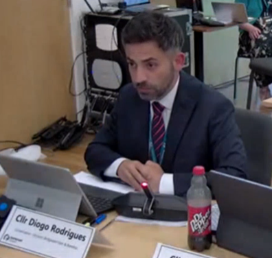 Somerset Council Conservative opposition leader Cllr Diogo Rodrigues.