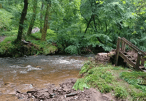 Warning for walkers after river swollen by storm rain washes away Exmoor bridge