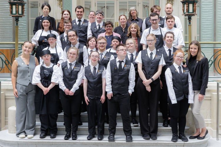 LONDON, UK:
Aurora Foxes students serving Afternoon Tea for Hilton's A Meal to Change Minds event to mark Learning Diability Awareness Week at The Waldorf Hilton on Monday 16 June 2025
(Picture by Nick Morrish/Morrish & Co)