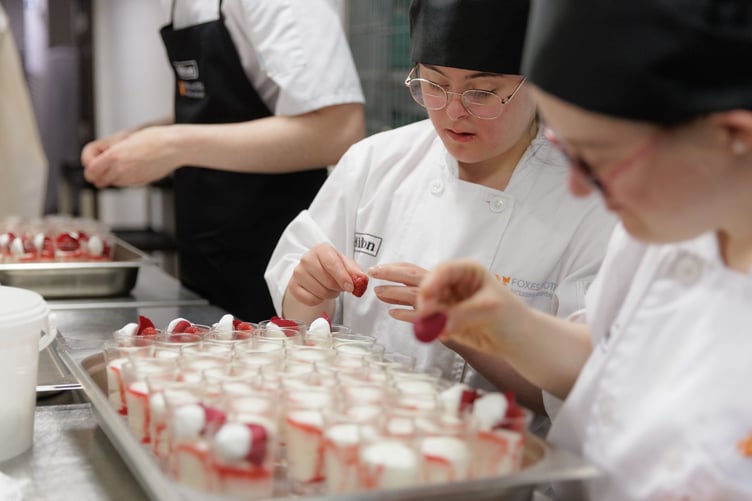 LONDON, UK:
Aurora Foxes students preparing Afternoon Tea for Hilton's A Meal to Change Minds event to mark Learning Diability Awareness Week at The Waldorf Hilton on Monday 16 June 2025
(Picture by Nick Morrish/Morrish & Co)