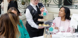 Hospitality students serve afternoon tea in iconic London hotel