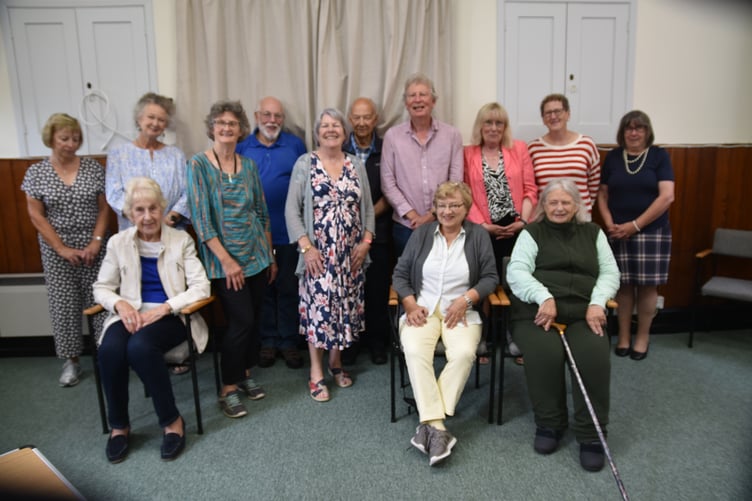New Minehead and District u3a chairman Nancy Harman is pictured (centre) welcoming new members.