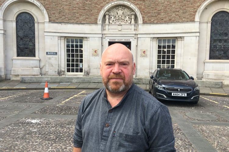 Beleagured Somerset Council Lib Dem leader Cllr Bills Revans faces declaring bankruptcy next year. PHOTO: Daniel Mumby.