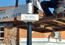 Nether Stowey fingerpost restored as driver who caused damage escapes police action