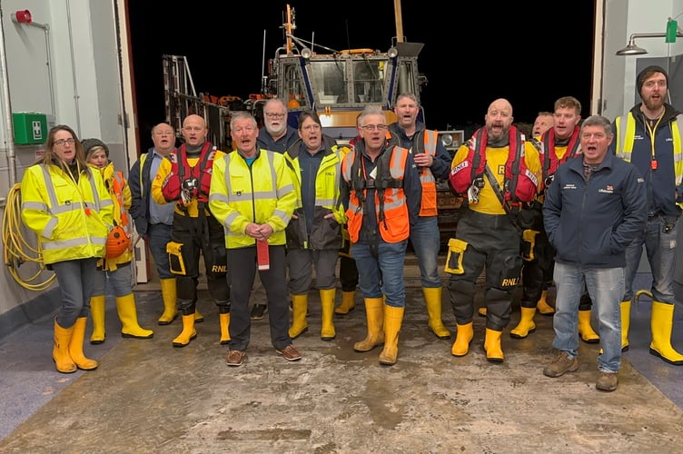 Minehead Lifeboat shanty singers DZ Buoys will be performing at the station's open day on July 5. PHOTO: RNLI.
