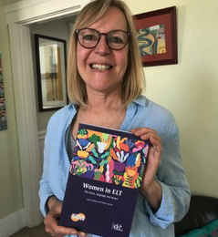 Former Exmoor woman Carol Lethaby with her new ELT book.