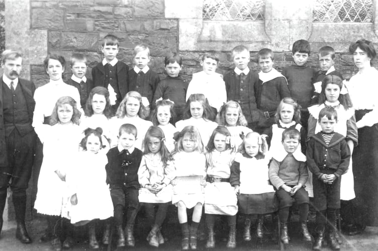 Herbert Shephard, likely Winifred Churchill and to the right, Gladys Shephard before leaving Timberscombe in 1914